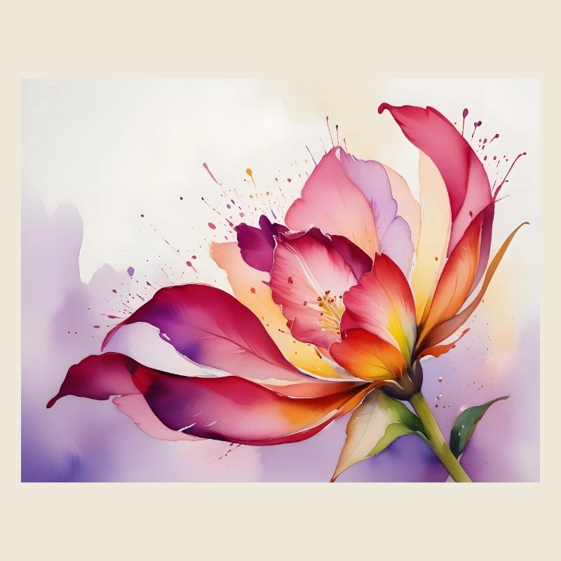 Water-coloured blossoms