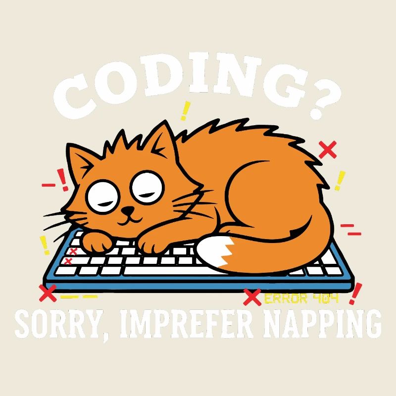 Coding? Sorry, ich schlafe lieber Lustige Katze