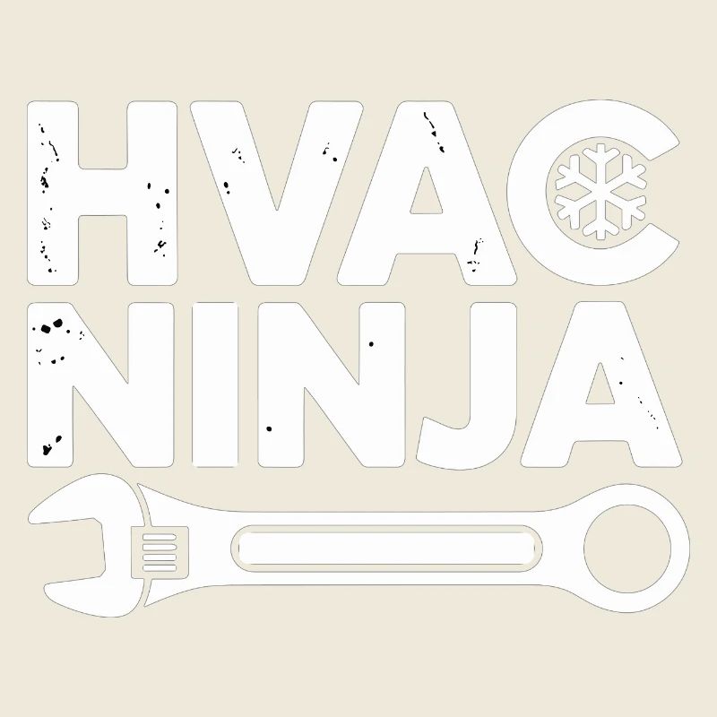HVAC Ninja Techniker Reparatur Experte Design