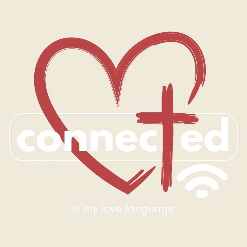 Connecté à Jésus - Cœur - Croix - Amour