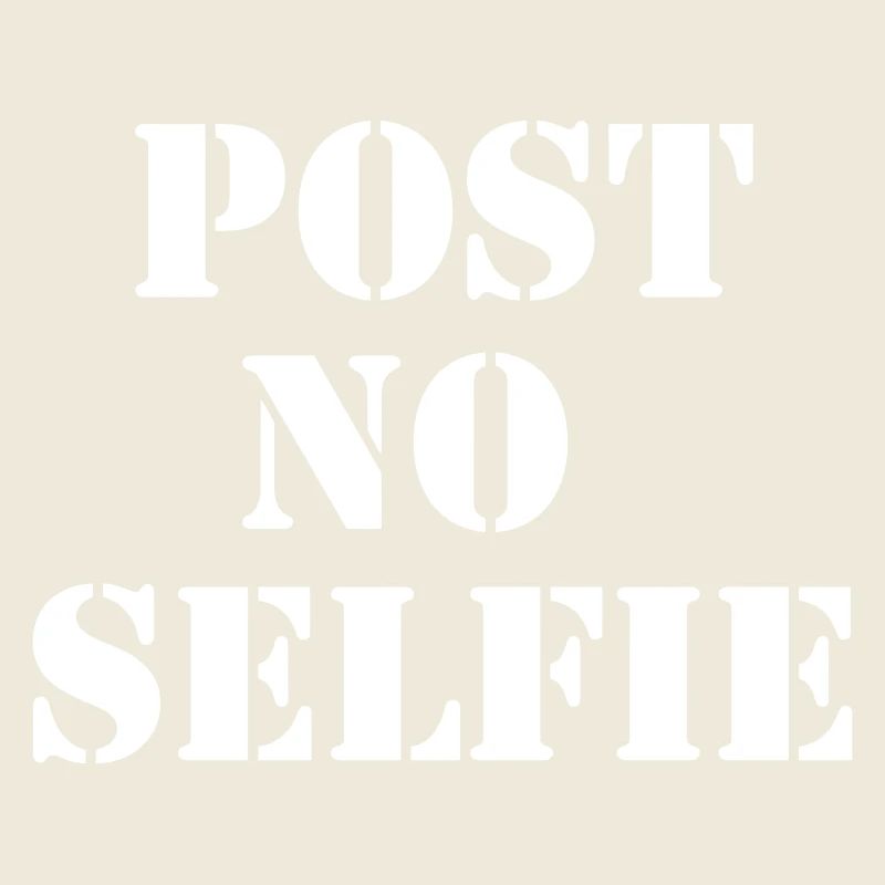 Post Pas de selfie - Urban Stencil White