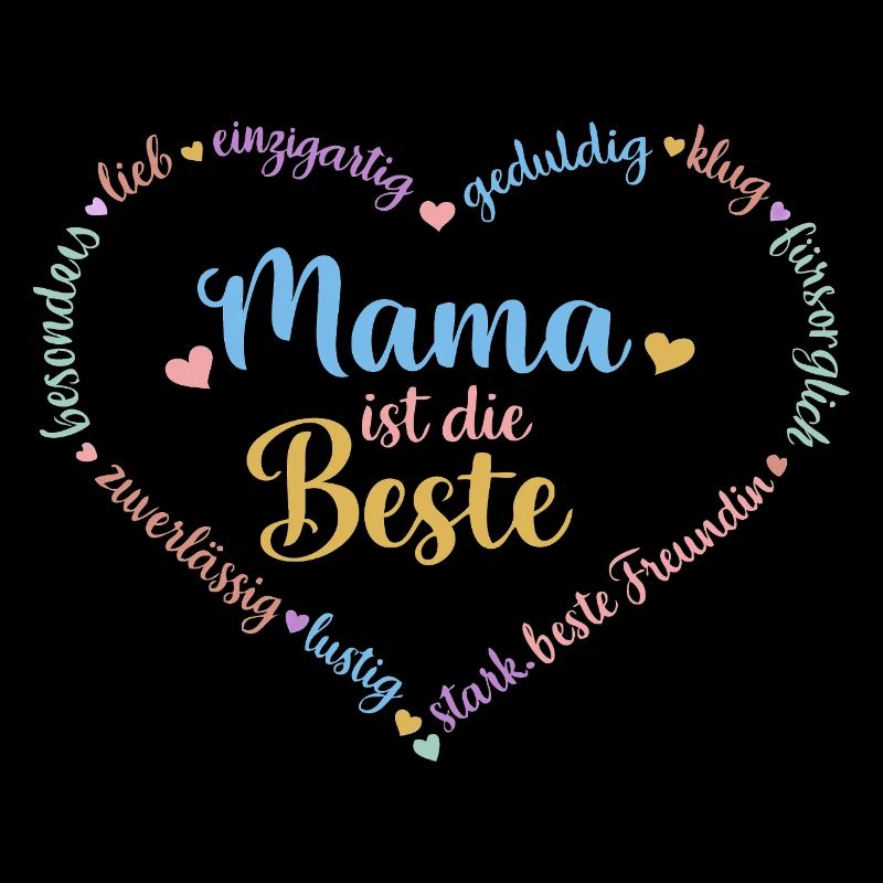 Mama ist die Beste - Herz - Personalisierbar