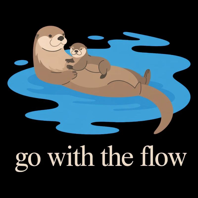 Otter-Duo geht mit dem Strom