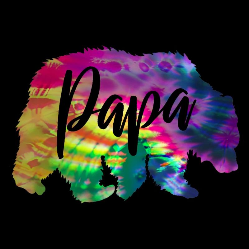 Bären Vater Batik Tie Dye Bär