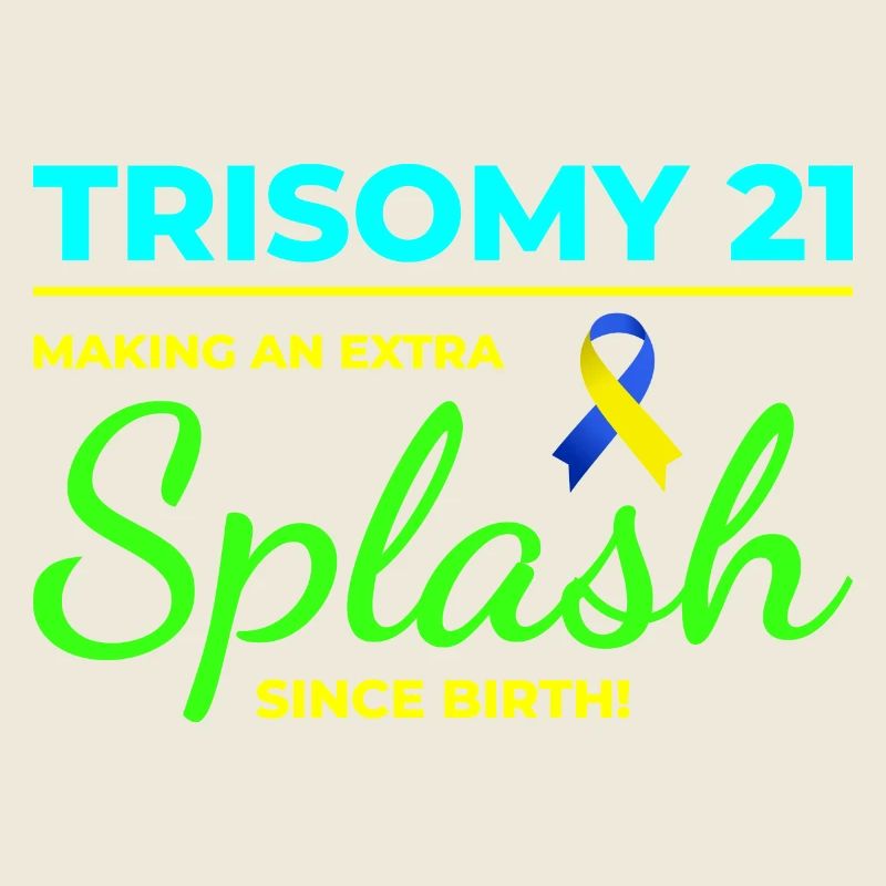 Down-Syndrom-Bewusstsein Trisomie 21 Splash