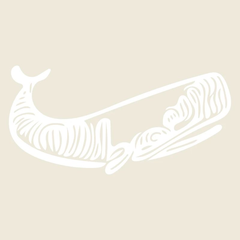 Vector Whale Drawing Style