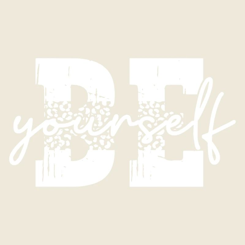 Be Yourself Leopard Print Style Motivation Vintage