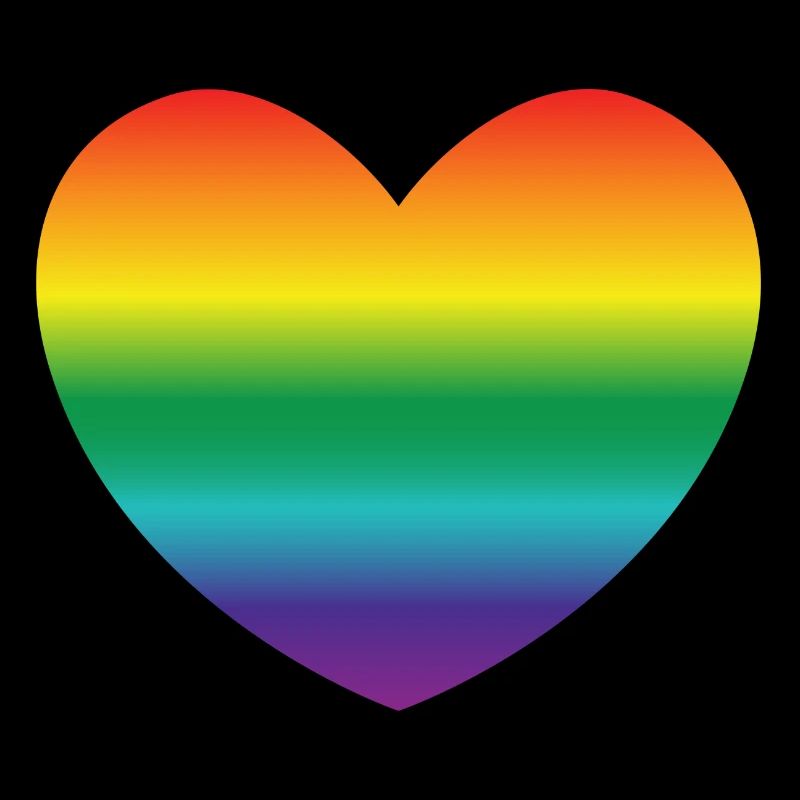 Herz in Regenbogenfarben