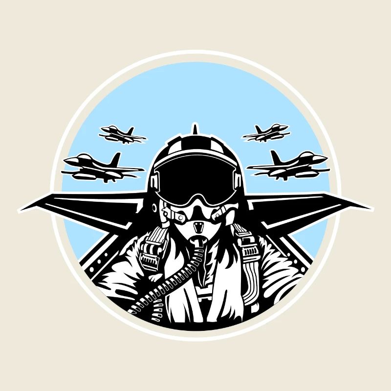 Jet Pilot / Kampfpilot 01_schwarz weiß