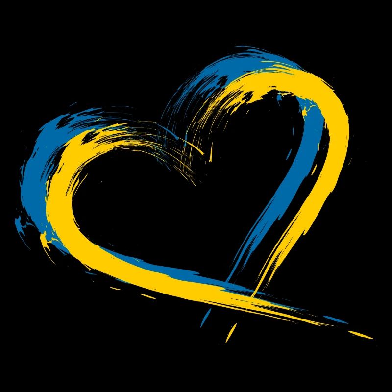 Coeur brosse drapeau vecteur drapeau Suède