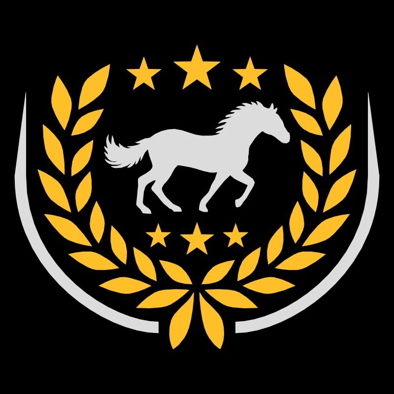 Lorbeerkranz Pferd Sterne Wappen