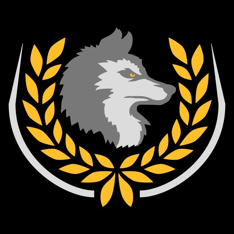 Couronne de laurier Logo du mauvais loup
