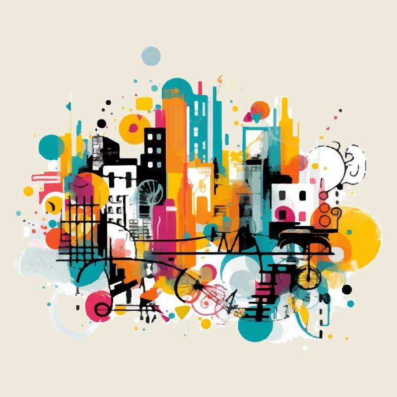 Farbenfrohe urbane Kunst