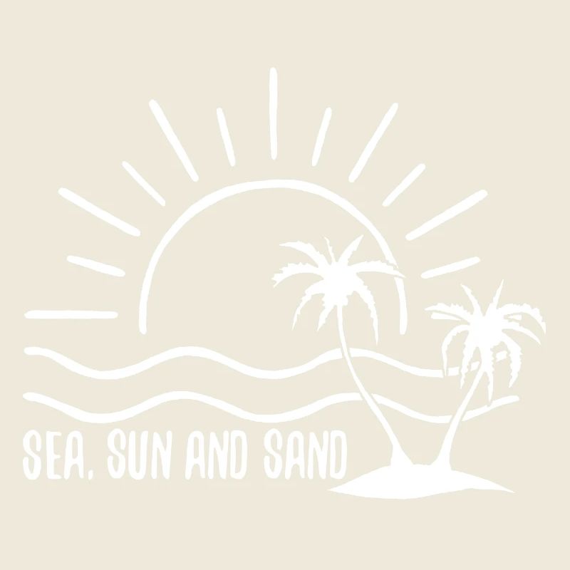 Mer, soleil et sable (blanc)