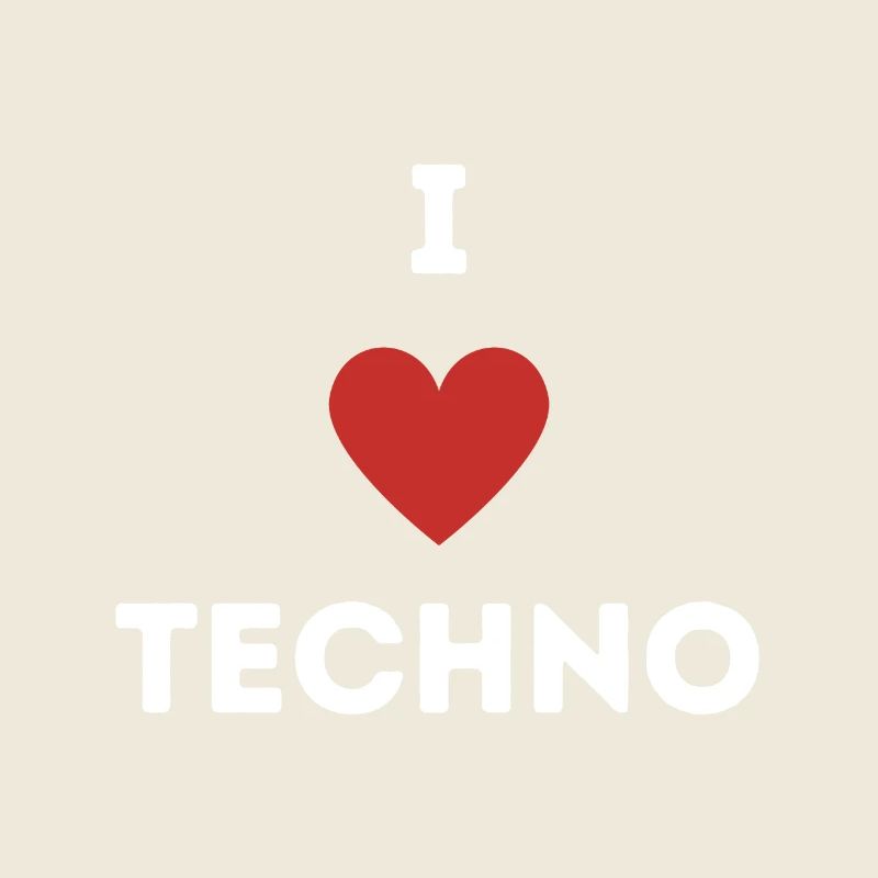LOVE TECHNO – Techno Shirt Geschenk Raver