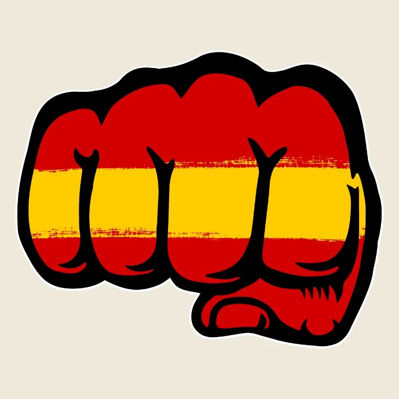 Spanien Flagge Hand Faust
