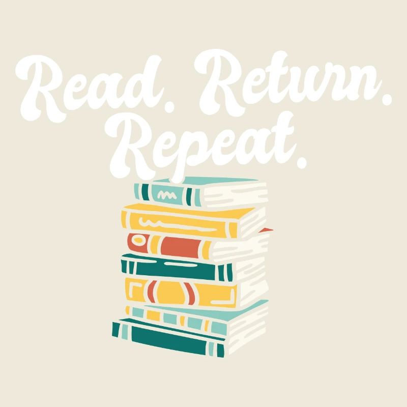Librarian Read Return Repeat Library Worker Book