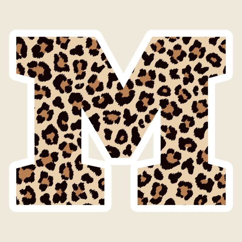 Buchstabe M Leopardenmuster - Geschenkidee zum Geburtstag