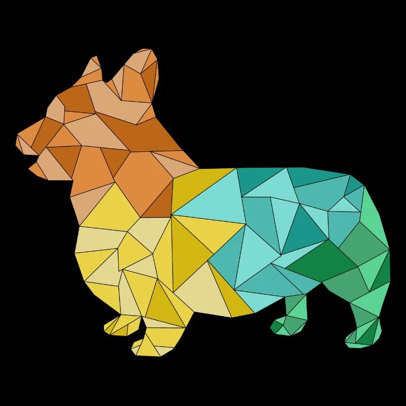 CORGI géométrique coloré