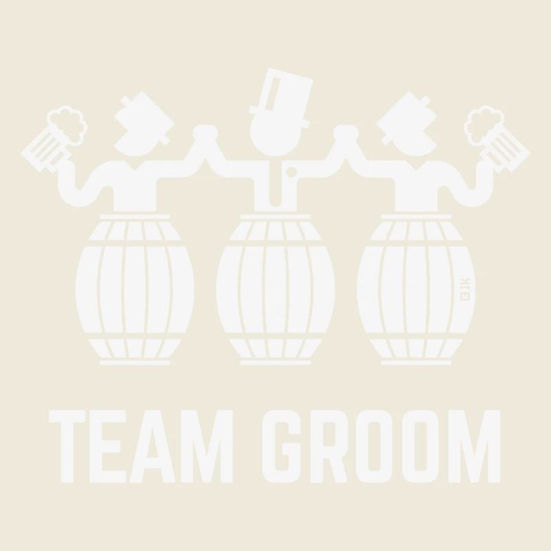 Team Groom (Enterrement de vie de garçon / Barils de bière / Blanc)