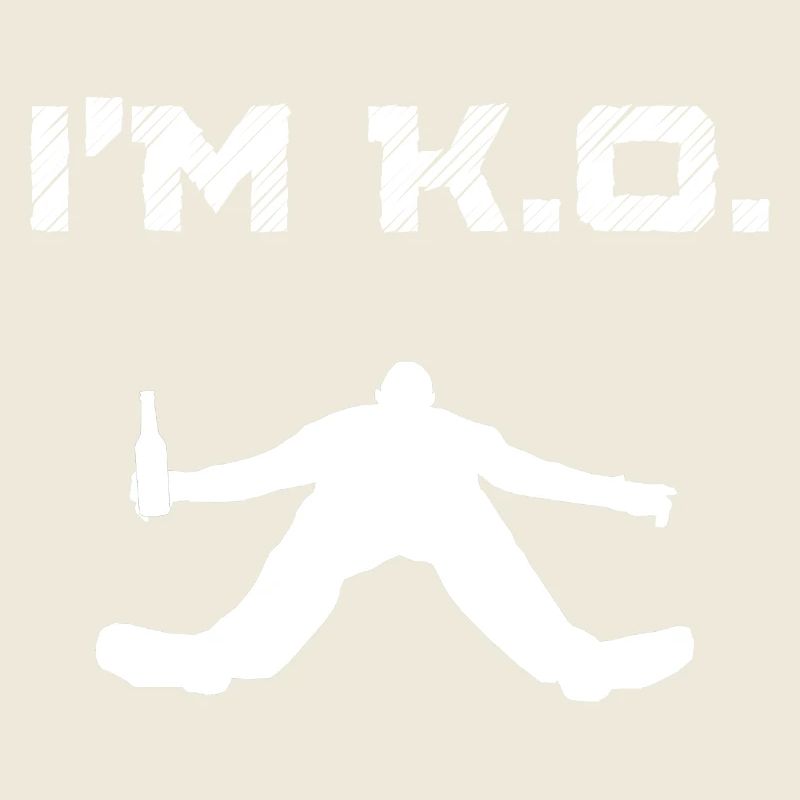 I'm KO Drunken Man Passed Out Blackout Coma White