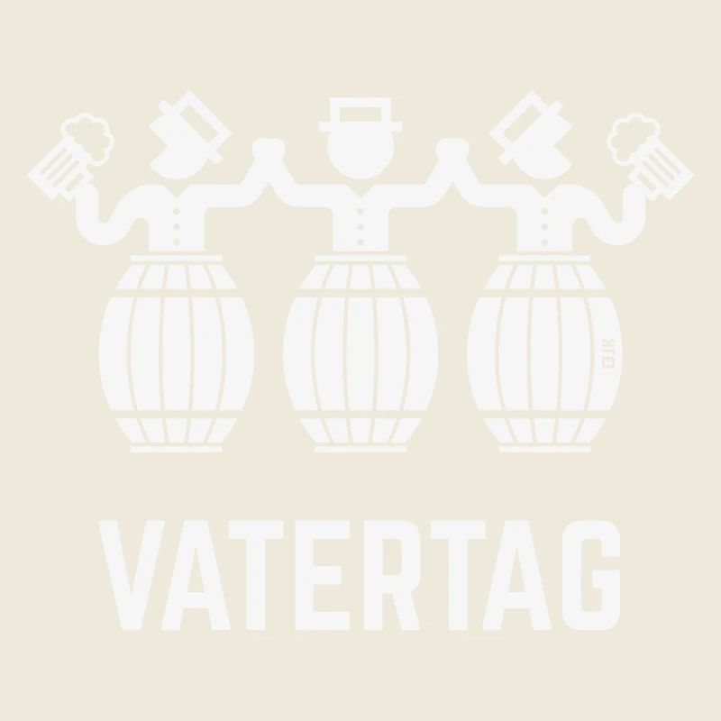 Vatertag Bierfässer (Bier / Männertag / White)