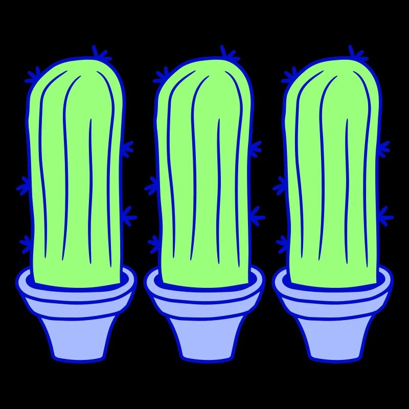 3 petits Cactus Cactus Épines Désert Pot de Fleurs