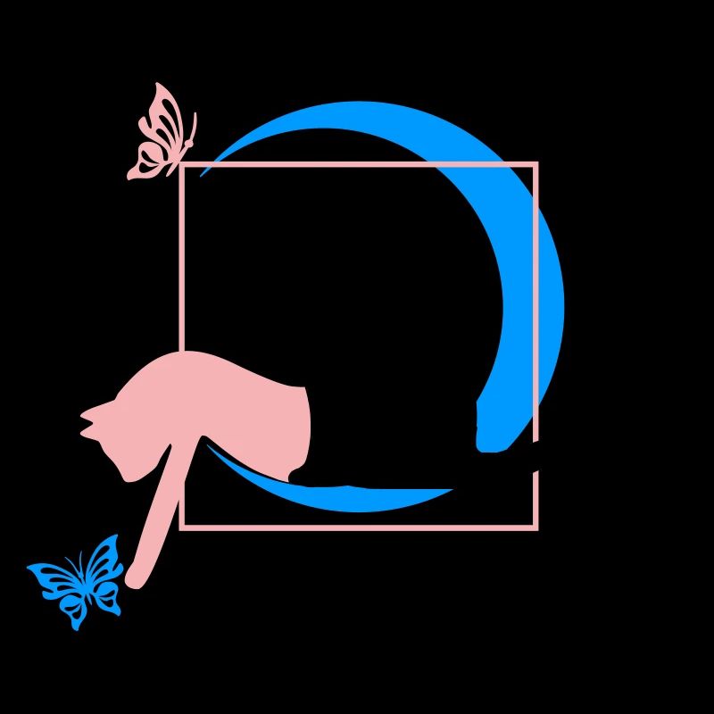 Die Katze Leonardo Da Vinci Style in Kreis Quadrat