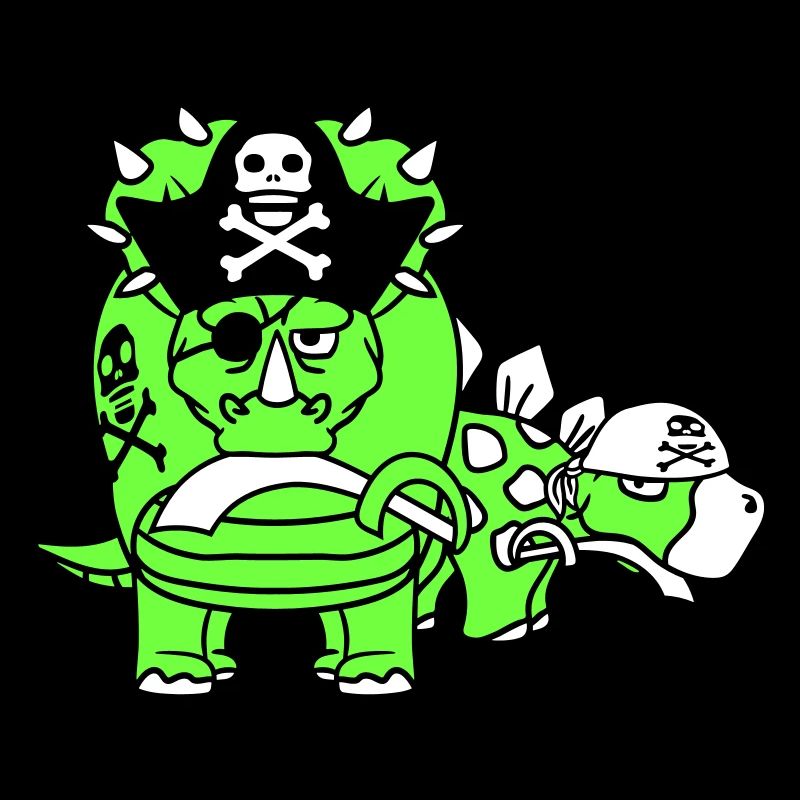 Triceratops Stegosaurus 2 Dinosaure Pirate Dino