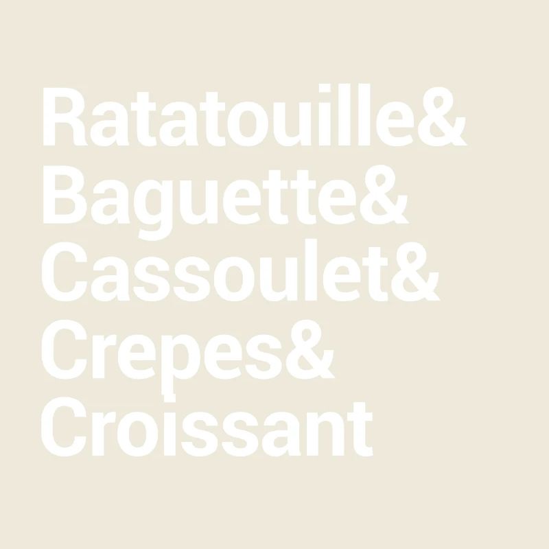 Culinary Word Art Typography Design
