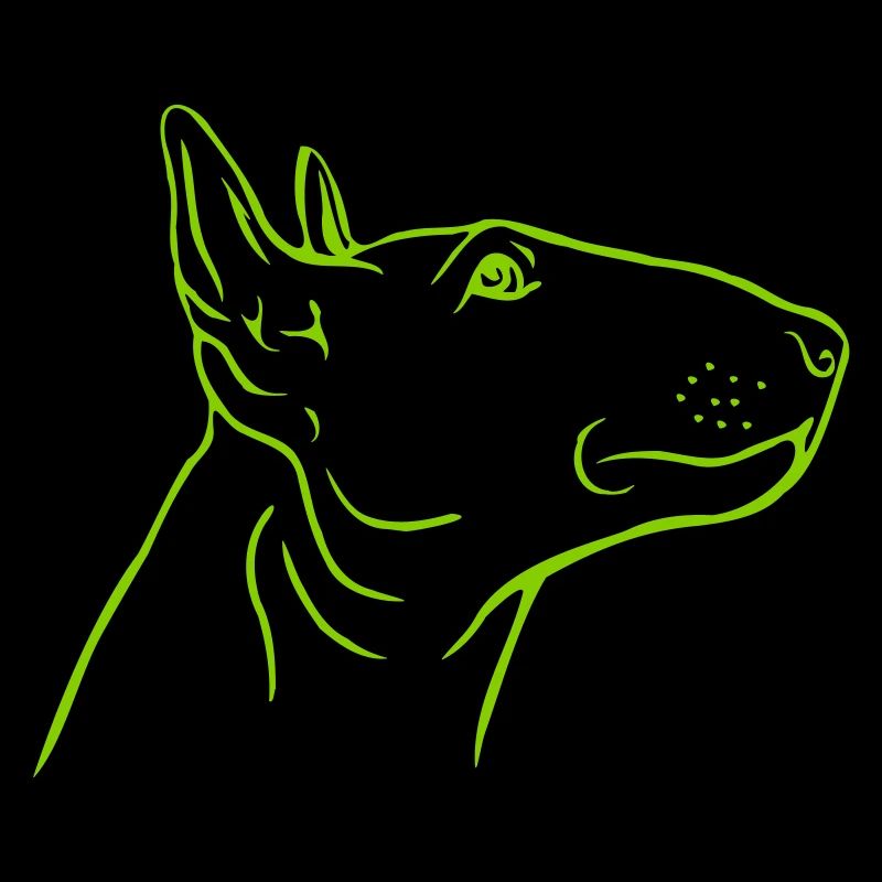 Tête de Bull Terrier de profil