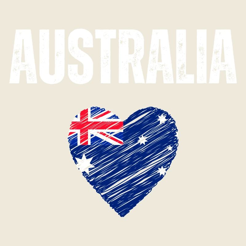 J’aime l’Australie, drapeau de l’Australie