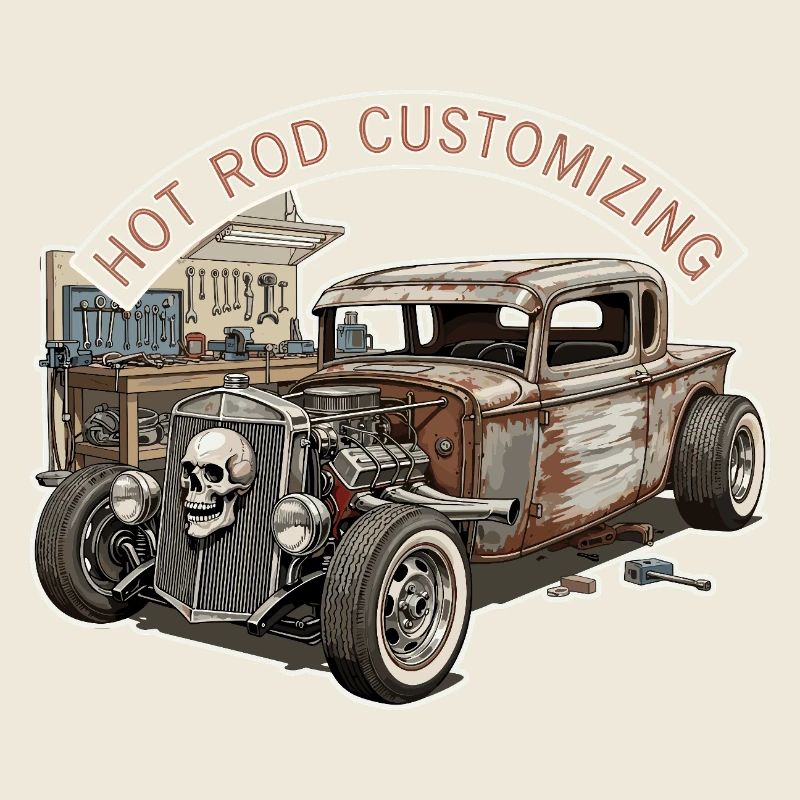 Rustic Hot Rod Customization Design