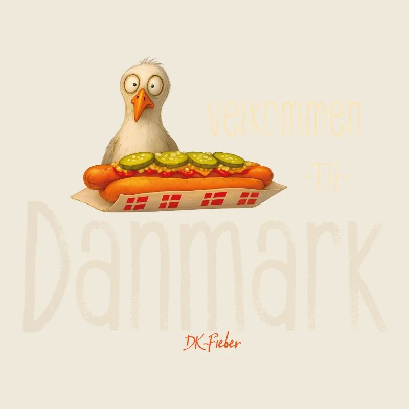 Velkommen til Danmark Möwe Hotdog Design