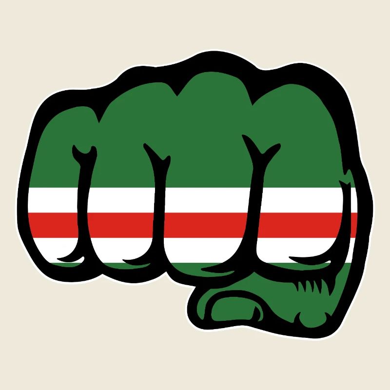 Poing du drapeau de la Tchétchénie