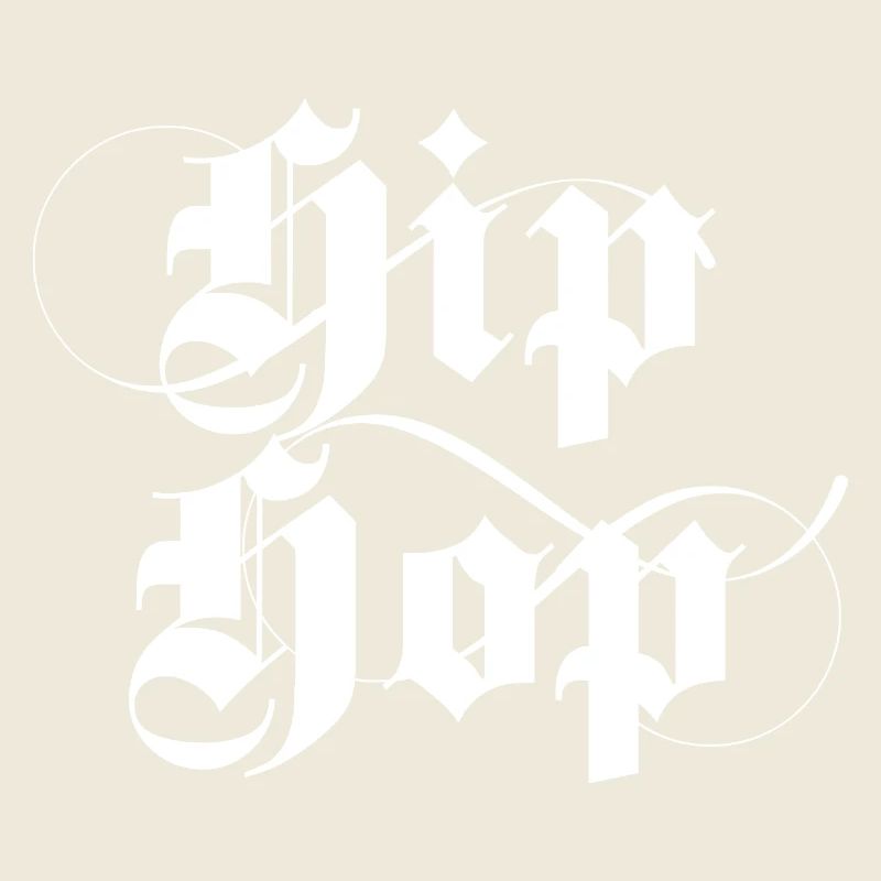 Gothic hiphop music logo.