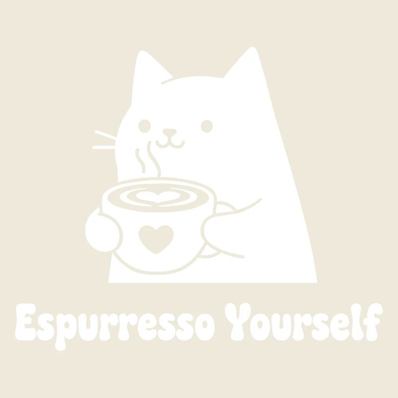 Espresso Yourself Motif Chat