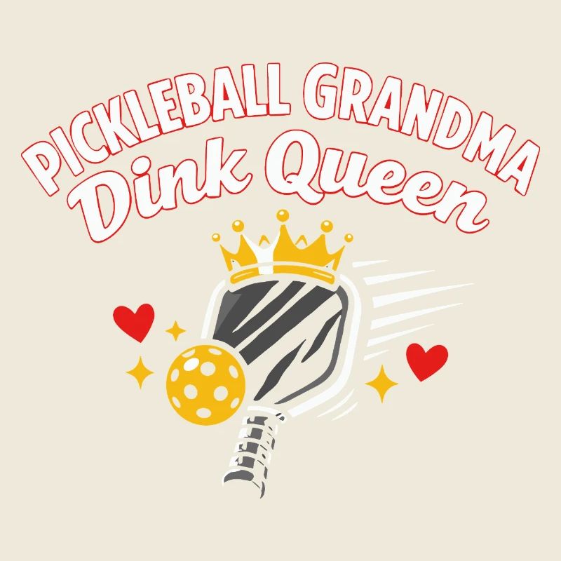 Pickleball-Großmutter Dink Queen Lustig