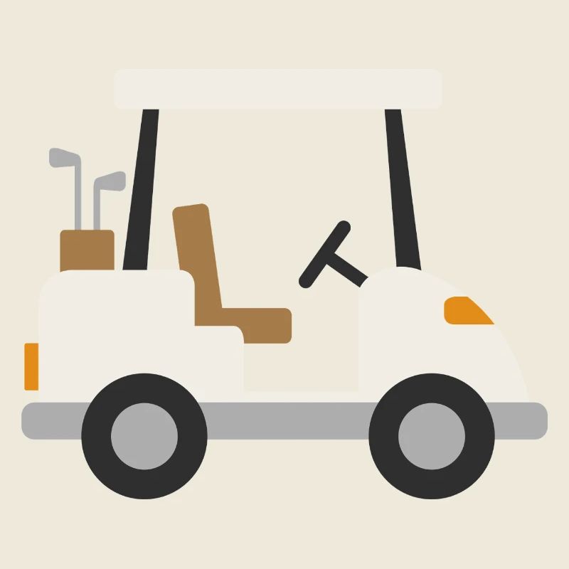 Voiturette de golf blanche