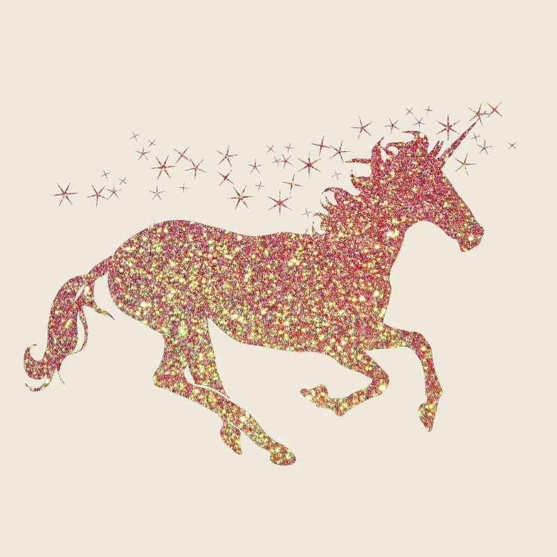 Das goldene glitzer Einhorn
