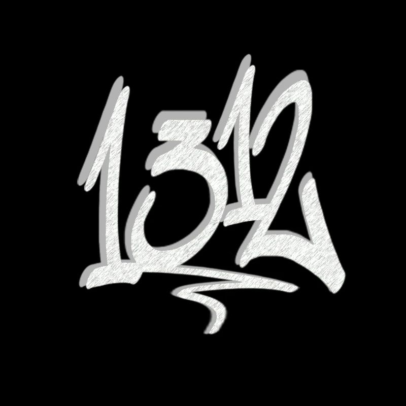 1312 Grey Graffiti Tag