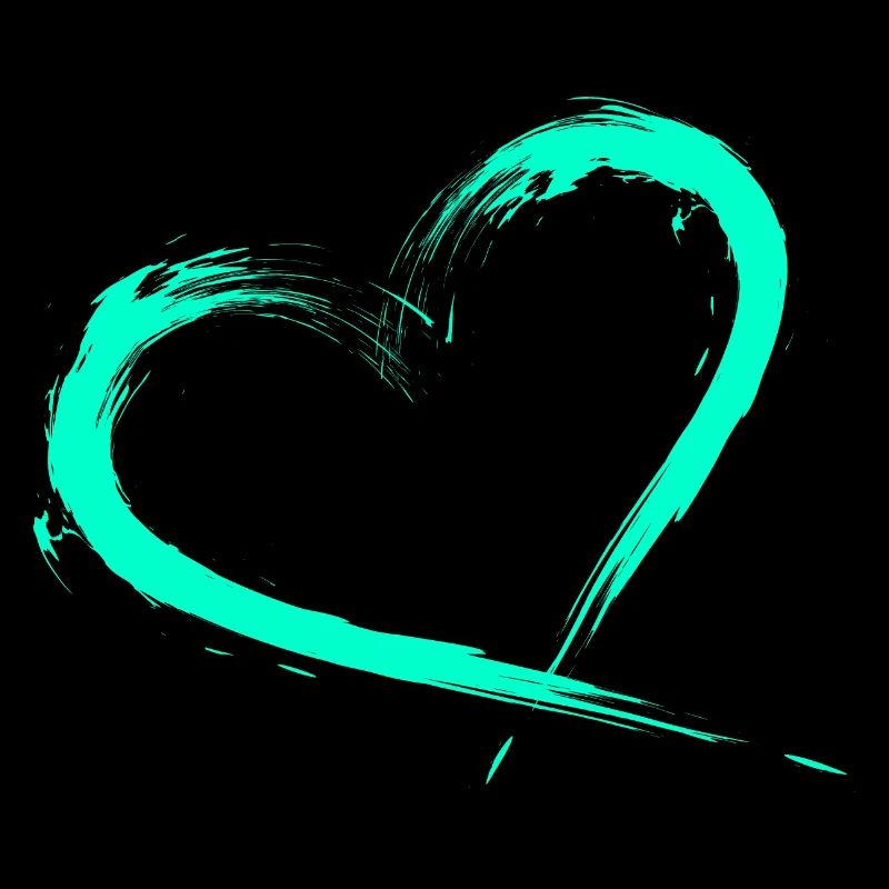Heart design turquoise vector new