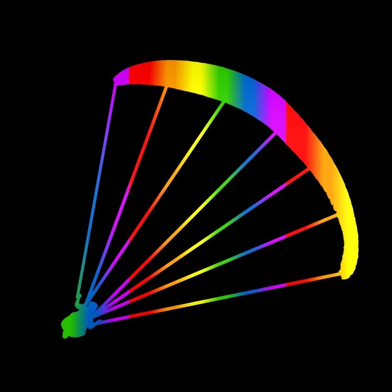 Bunter Gleitschirm Regenbogen