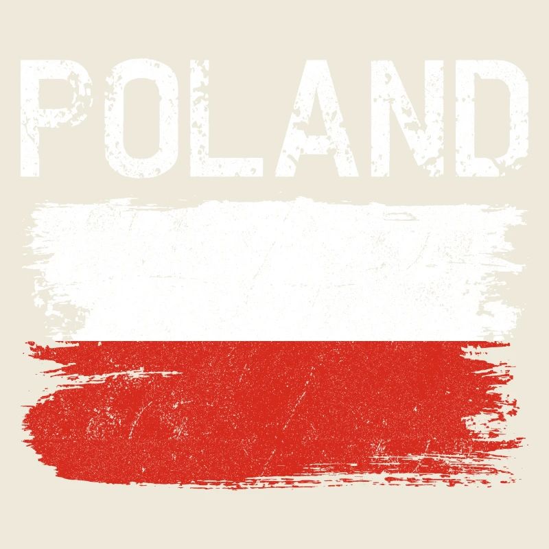 Maillot Grunge Brush Drapeau de la Pologne