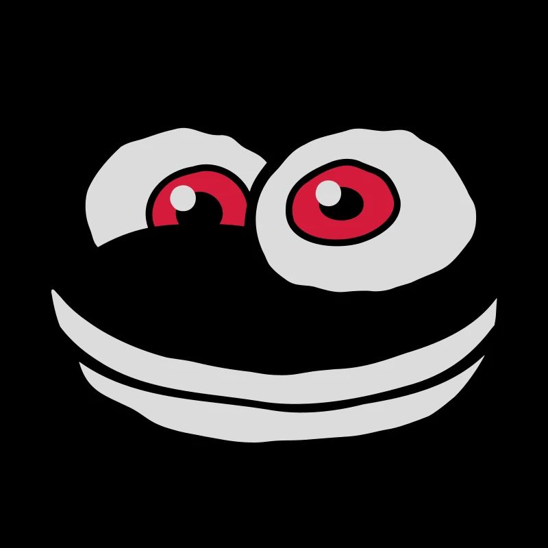 Verrücktes Comic Gesicht Design