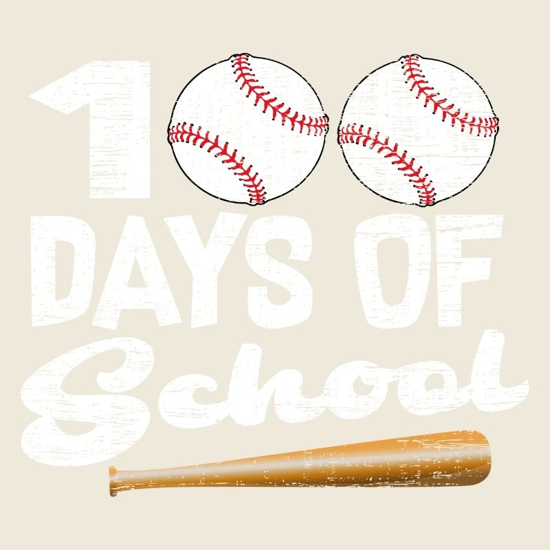 100 jours d’école Professeur de baseball Enfants 100e jour