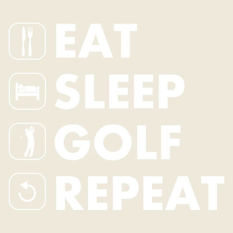 Golf eat sleep repeat weiß
