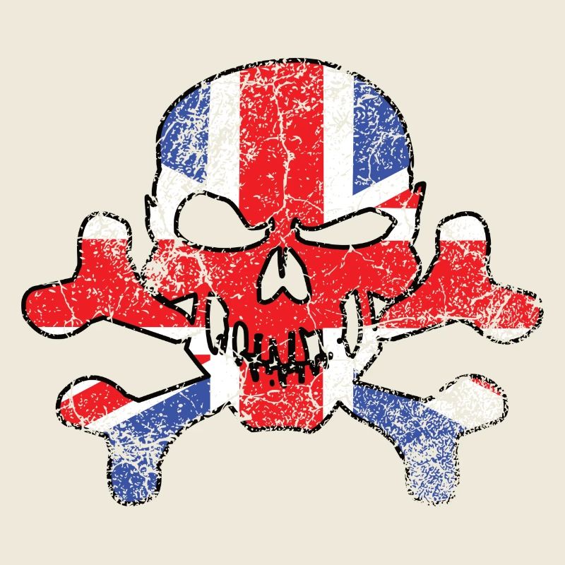 Crâne britannique vintage