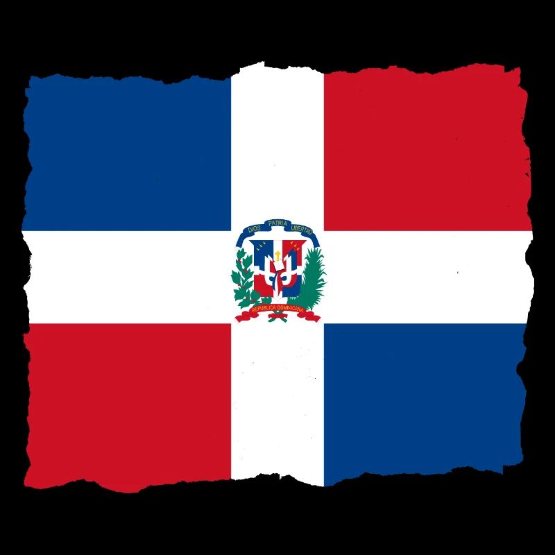 Drapeau de la République dominicaine Drapeau Dom Rep Voyage