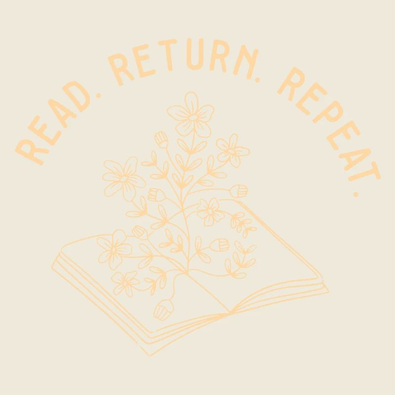 Librarian Read Return Repeat Library Worker Book